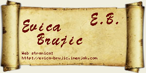 Evica Brujić vizit kartica